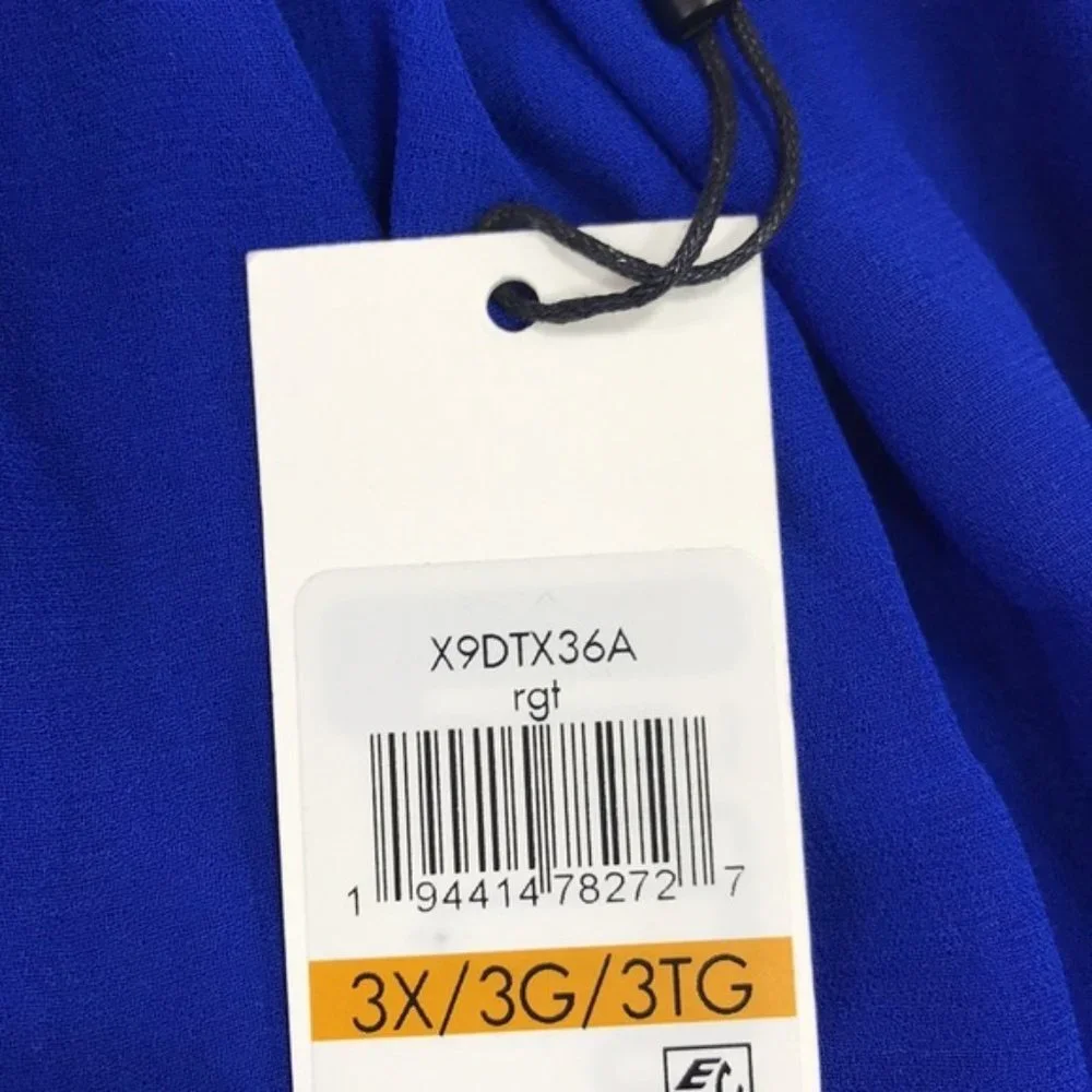 Calvin Klein Plus Size Ruffle-Front Blouse - Picture 4 of 5